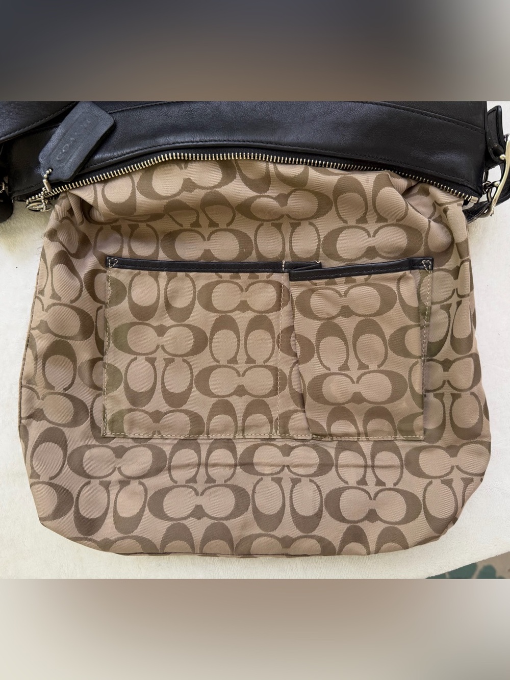 Coach # 9188 Legacy Slim Duffel Crossbody Black Leather Purse Shoulder Bag - Picture 11 of 16